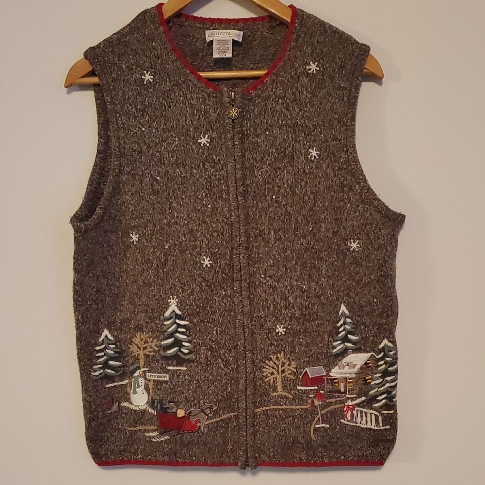 Northern Reflections Xmas Winter Scene Vest